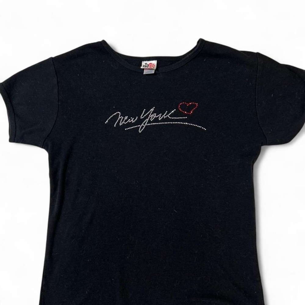 Vintage New York black rhinestone t-shirt